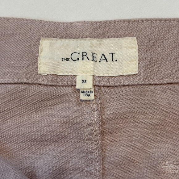 The Great Slouch Army Pants Size 25 Rosewater Pink High Rise Button Fly Ankle - Picture 12 of 16